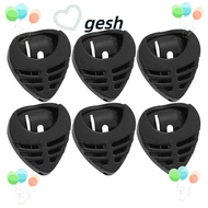 GESH1 6Pcs Stick-on Guitar Pick Holder, Black Plastic Guitar Pick Holder, Stick-on Guitar Pick Holde