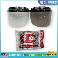 ALAI 3 BUTTONS HELMET VISOR TOPI VISOR SMOKE TINTED CLEAR ( MS88 / SGV / MHR / APOLLO / SG88 / NS88 