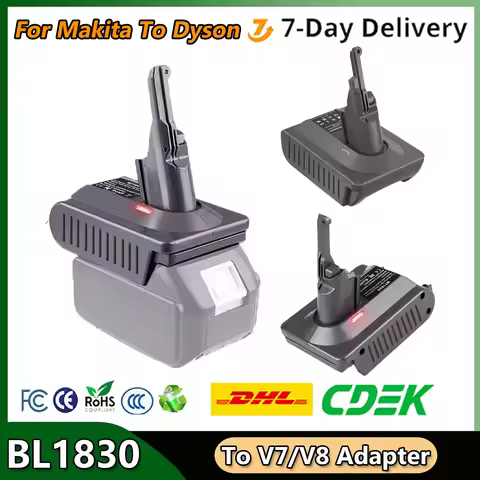 Turpow Battery Adapter For Makita BL1830 18V Battery to Dyson V7/V8 Adapter with Dyson V7/V8 Series 