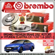 BREMBO PRIME PREMIUM Hyundai Elantra CN / CN7 1.6 (2021~) Brake Disc Rotor REAR SET