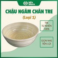 Da Lat 100% 1893 bamboo foot bath basin is compact and lightweight, effectively supports foot, hand,