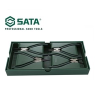 SATA 09911 4Pcs Snap Ring Pliers Set Heavy Duty Internal / External Circlip Plier Kit with Straight 