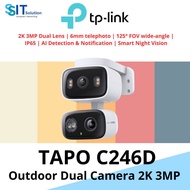 TP-Link TAPO C246D OutDoor Dual Lens IP Camera / CCTV 2K 3MP Dual Lens | 6mm telephoto | 125° FOV wi