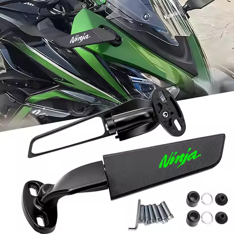 For Kawasaki NINJA 1000 SX NINJA H2 R Z900RS Z 750 ZX6R ZX10R Motorcycle CNC rearview mirror fixed w