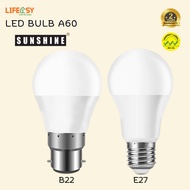 【2 Year Warranty】SUNSHINE A60 LED Light Bulb E27/B22 7W 9W 12W Energy Saving Lamp Daylight Warm Whit