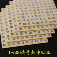 [Label Sticker] Round Number Number Label Continuous Number Number Label Sticker Photo Album Number 