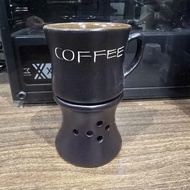 Bat Trang ceramic coffee warming cup set, large Size 145ml