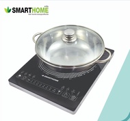 เตาแม่เหล็กไฟฟ้า INDUCTION COOKER IN-1500 SMARTHOME เตาพร้อมหม้อสแตนเลส เตาไฟฟ้า เตาแม่เหล็ก ใช้งานง