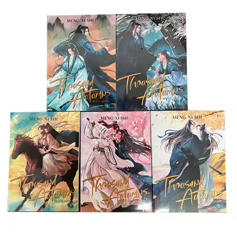 Thousand Autumns: Qian Qiu Novel Full Set Volume 1-5 Meng Xi Shi English Version Danmei Yaoi Chinese
