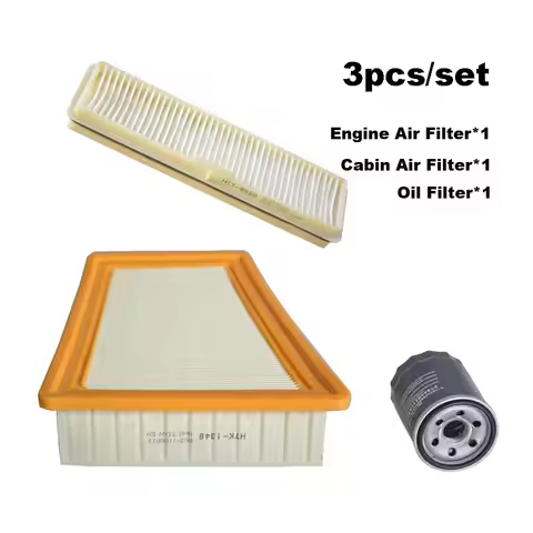 3pcs Filter Set For Dongfeng S500 1.5L 2016 2017 2018 2019 SX6 1.6L JOYEAR X3 Engine Oil Cabin Air F