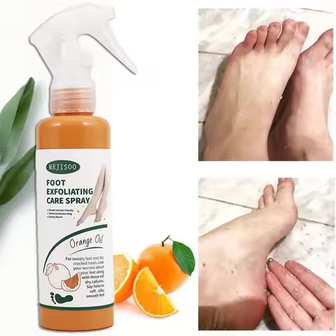 Foot Peeling Spray Natural Orange Essence Pedicure Hands Dead Skin Exfoliator Mask Whiten Foot Care 
