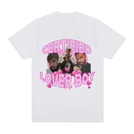 Certified Lover Boy Music Album T Shirt Funny Rapper Drake Meme Graphic Tee Men's Hip Hop Fashion Ov