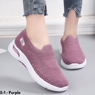 SEPATU SNEAKERS WANITA TANPA TALI KETS IMPORT RUNNING LARI CASUAL SIMPLE S1 MODEL TERBARU