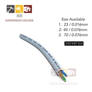 ( METER ) 100% PURE COPPER CABLE 3 CORE PVC FLEXIBLE CABLE 3 CORE WIRE