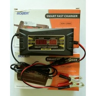 Charger Aki 6A Mobil dan Motor Digital Otomatis