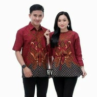 blouse batik jumbo wanita atasan jumbo wanita batik couple jumbo - F, blouse XXXXL