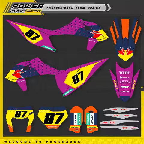 PowerZone Custom For KTM SX SXF MX 2019-2022 EXC XCW Enduro 20-23 125 to 500cc Graphics Backgrounds 