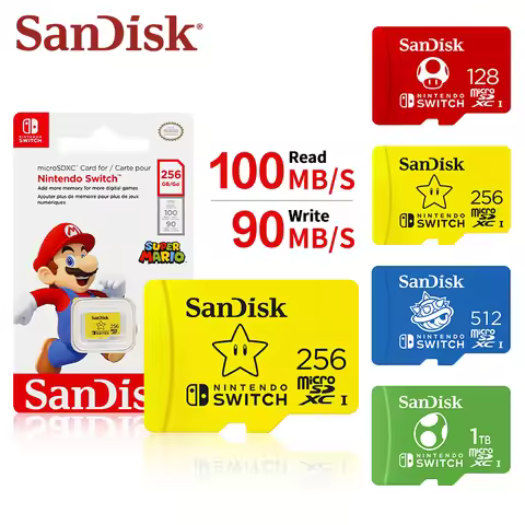 SanDisk microSDXC Memory Card for Nintendo Switch U3 4K Micro SD Card 1TB 512GB 256GB 128GB Up to 10