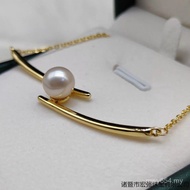Light Luxury Style Pearl Niche Necklace Design 6-9mmS925 Silver Necklace Freshwater Clavicle Chain T