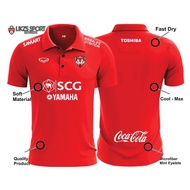 SCG Muangthong United Travel Jersey DX6 With Sponsor Football Futsall Polo Baju Berkolar Bolasepak O
