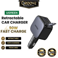 UGREEN 60W/90W/145W Retractable Car Charger Nexode PD USB C Type C USB A Fast Charging iPhone 17 Pro
