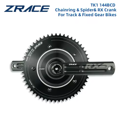 ZRACE RX Track Bikes / Fixed Gear Chainset Crankset, BCD144, 46T 47T 49T 50T, 165mm / 170mm / 172.5m