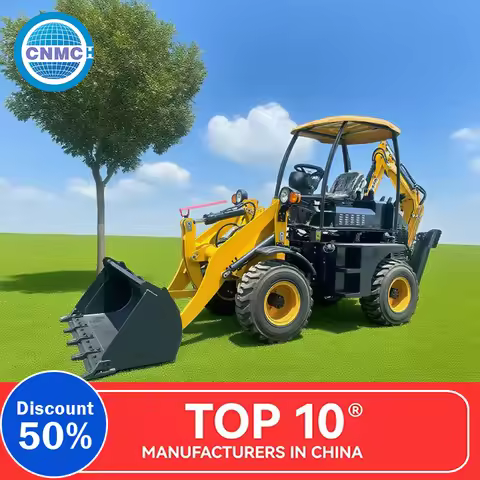 Made in China 4x4 Wheel Loader 5 Tons Easy to Operate Construction Backhoe Loader Excavator for Farm