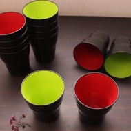[3 & 6 Pcs] Plastic Japanese Ramen Glass Drinking Glass / Ling Ling Ready Japanese Plastic Glass