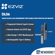 EZVIZ DL06 SMART DOOR LOCK FINGERPRINT WIFI DOOR HANDLE RFID PIN APP REMOTE