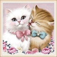 5D Diy Diamond Painting Cross Stitch Couple Cat Diamond Painting