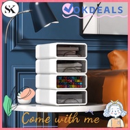 SK OKDSHOP Desktop Storage Box, Drawer Type Plastic Stackable Storage Box,  Stackable Drawer Storage