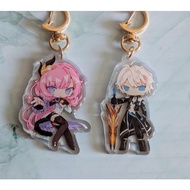 Kevin Kaslana and Elysia Acrylic Charms - Honkai Impact 3rd Keychain Collection | Keychain Accessory