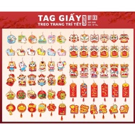 SET OF 3 TAGS OF HANGING PAPER FOR PEACH TREES AND PEACH TREES