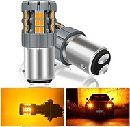 UPXSXT 2Pcs 1157 BAY15D P21/5W LED Turn Signal Light Bulb Amber, 2057 2357 7528 CANBUS Error Free An