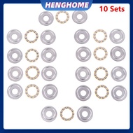 HENGHOME 10Sets Thrust Ball Bearing F8-22M 7 F8 22m Inner Diameter 8mm Plane Planar Miniature Axial 