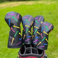 Golf Wood Cover Colorful Nail Club Protective Cover 1/3/5/UT No. Wood Head Set PU Waterproof