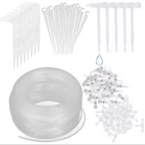 Transparent 1/4'' Bend Arrow Dripper Regulating Micro Drip Irrigation Kit Garden Water Connector 4/7