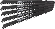 DRAPER 81726 100mm dt144dp Expert Jigsaw Blade Set - Black (5-Piece)