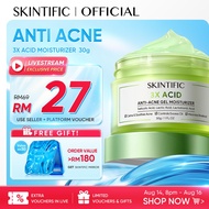 SKINTIFIC 3X Acid Anti-Acne Gel Moisturizer  Salicylic Acid Moisturiser Skincare Day Night Cream Pan