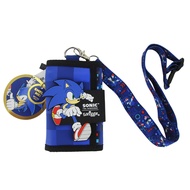 Australia smiggle childrens wallet boys Sonic the Hedgehog clutch wallet leather folder three layers
