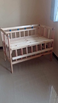 Baby Wooden Crib  Wooden Kuna  Adjustable Foldable Drop side