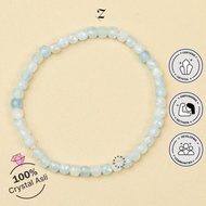 Zupazupazuu I Aquamarine Cube Bracelet 4mm - Bracelet - Bracelet - Enhances Good Luck & Positive Ene