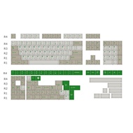 GMK Green Alert PBT Keycaps Set ชุดปุ่มคีย์บอร์ดแบบมีสายไฟฟ้าสำหรับคอมพิวเตอร์ที่ปรับแต่งได้จากจีนแผ