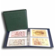 RELUX 10-Sheet Banknote Book Can Hold 40 Books Front And Back Leather Cover With Foam Padding Add Fi