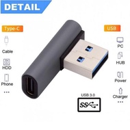 GETA OTG USB 3.0 to Type C Female High Speed Adapter L Shape 10 Gbps - GETA-04