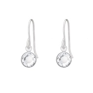 18K White Gold Plated Crystal Earring Embellished with Austrian Crystals