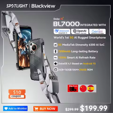 BLACKVIEW BL7000 5G AI Rugged Smartphone MTK 6300, 6.78" HD+2.4K Display 120Hz, 8GB + 256GB, 7500Amh