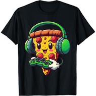 Kids Gamer Pizza Video Gaming T-Shirt Fashion Tops for Boys and Girls Distro Ages 1 2 3 4 5 6 7 8 9 