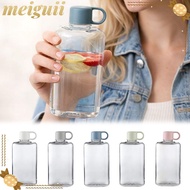 MEIGUII Water Bottle, 360ML/500ML Transparent Plastic Water Bottles, Portable Flat Large Capacity Sp