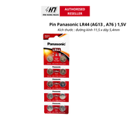 Vỉ 10 Viên Pin LR44 15V Panasonic Alkaline bền bỉ - Hàng chính hãng